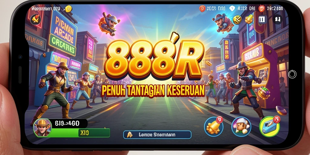 Screenshot gameplay utama 888R menampilkan keseruan permainan Arcade.