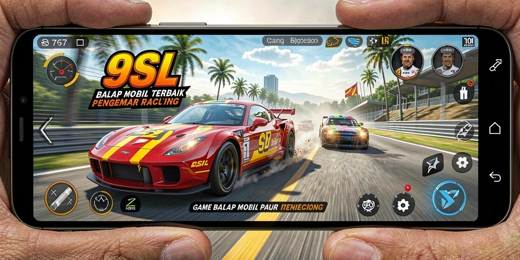 Tangkapan layar gameplay balap dalam <strong>9SL</strong> yang mendebarkan dan penuh aksi.