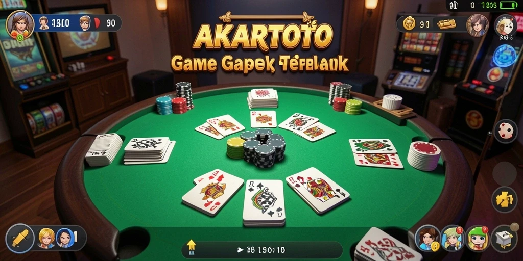 Gameplay Gaple yang seru dan interaktif.