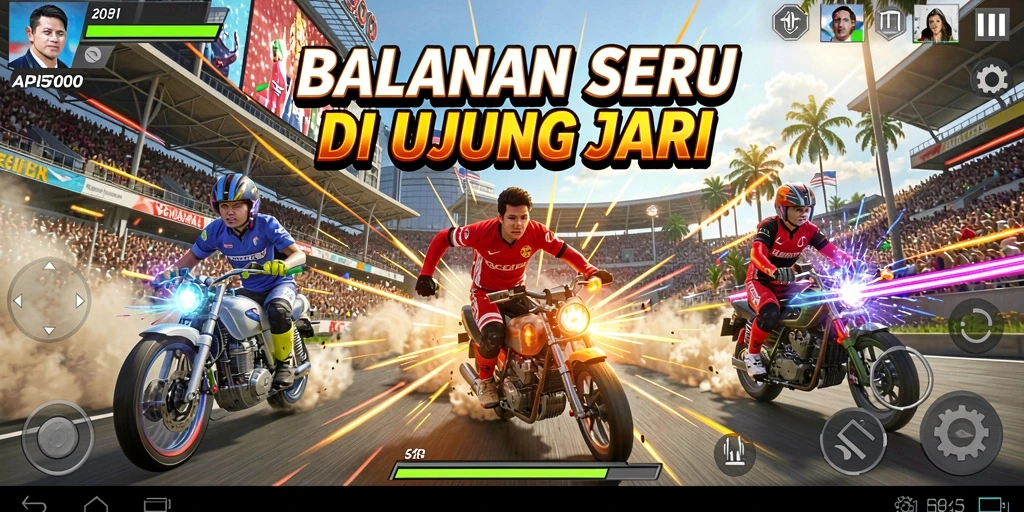 Tampilan seru dalam balapan API5000 dengan mobil-mobil balap yang mengesankan.