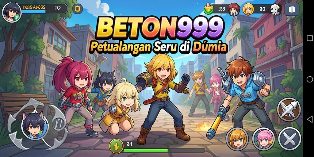 Tampilan gameplay BETON999 dengan karakter Anime yang menarik.