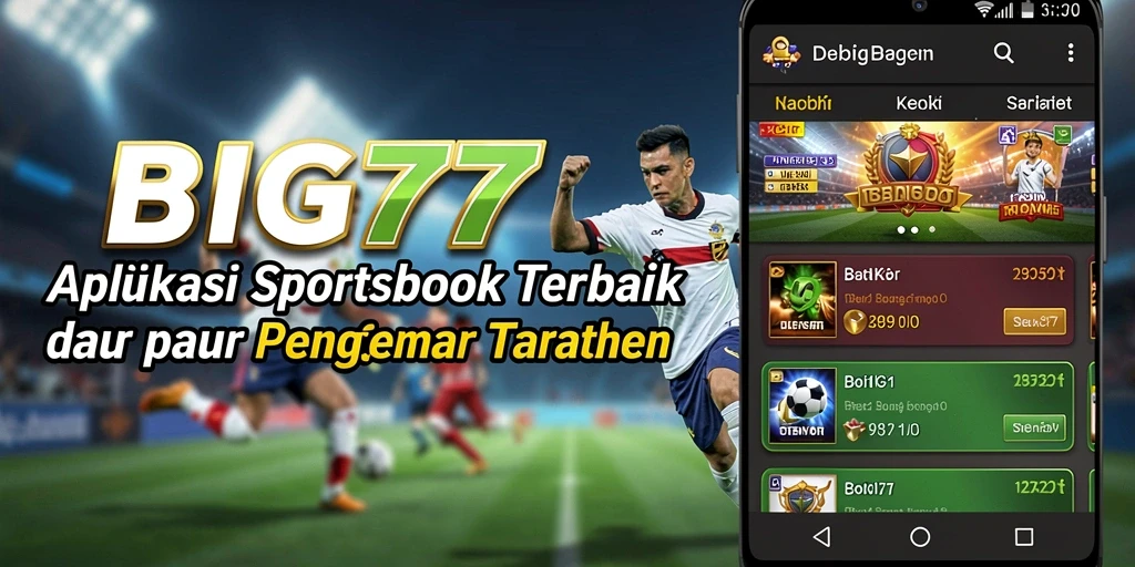 Tangkapan layar utama dari BIG77 menampilkan antarmuka taruhan olahraga yang menarik.