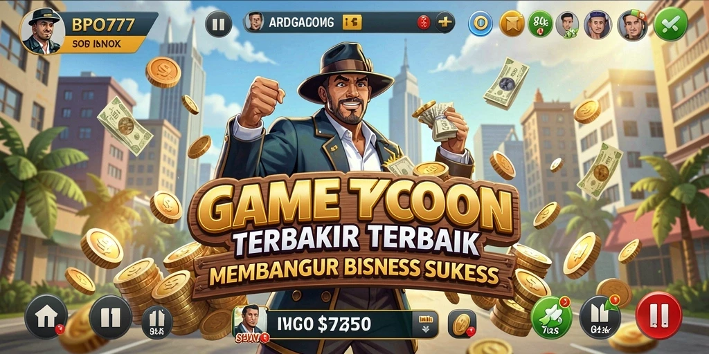 Tampilan gameplay BPO777 yang menampilkan aksi manajemen bisnis yang seru.