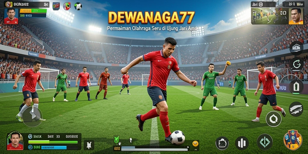 Screenshot DEWANAGA77 menampilkan aksi seru dalam permainan olahraga.