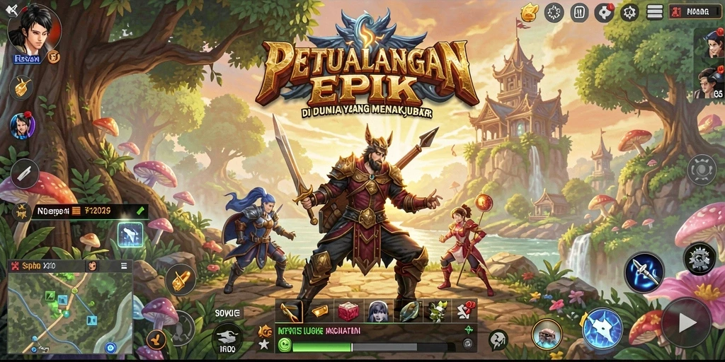 Tampilan gameplay FO8 yang menakjubkan dalam misi petualangan.
