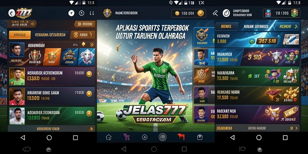 Screenshot utama JELAS777 menunjukkan tampilan antarmuka taruhan olahraga yang intuitif.