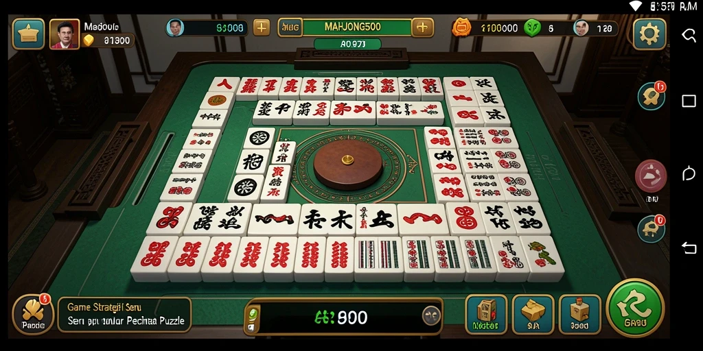 Tampilan menarik dari gameplay MAHJONG500 dengan tantangan puzzle seru.