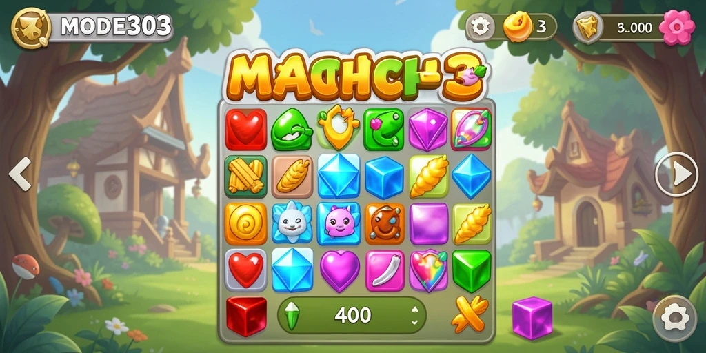 Tangkap momen seru dari gameplay Match-3 di MODE303.