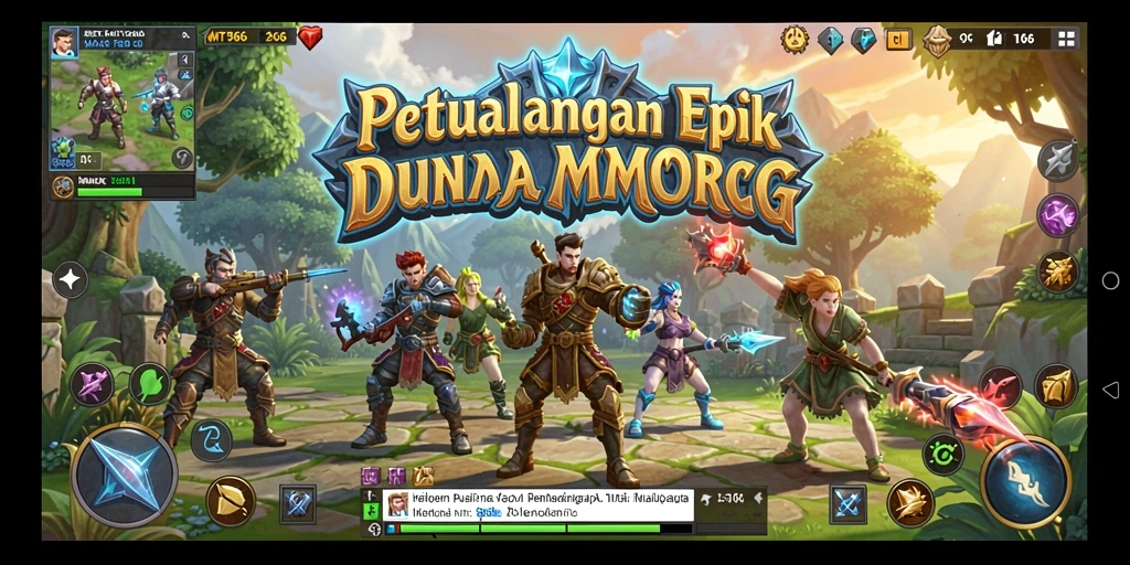 Tampilan gameplay <strong>MT966</strong> yang menarik dan penuh aksi dalam dunia MMORPG.
