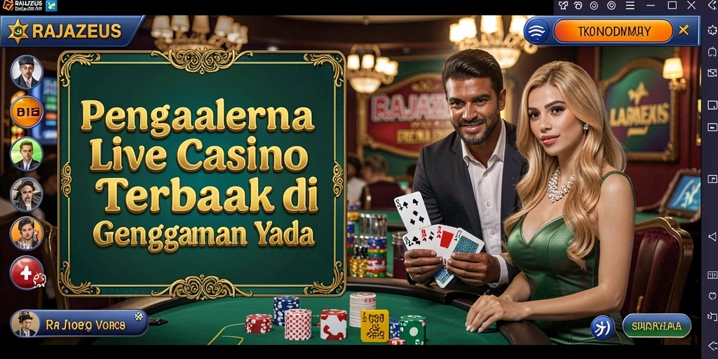 Tampilan gameplay menarik dari RAJAZEUS dengan dealer langsung.