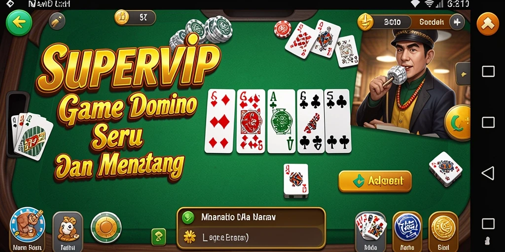Tampilan gameplay domino yang seru dan menantang di SUPERVIP.
