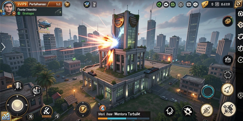 Screenshot utama SVIP9 menampilkan aksi mendebarkan dalam gameplay Tower Defense.