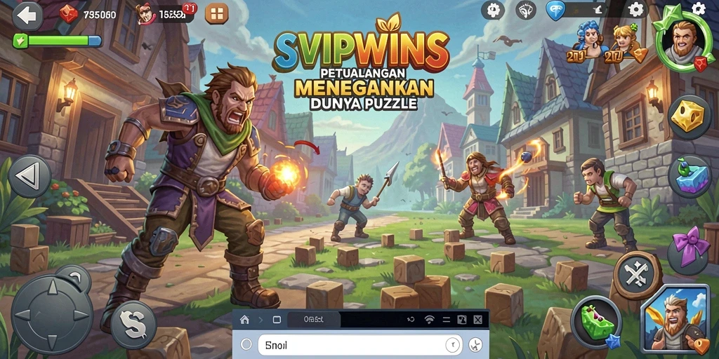 Gameplay SVIPWINS menampilkan tantangan Puzzle yang menarik dan menghibur.
