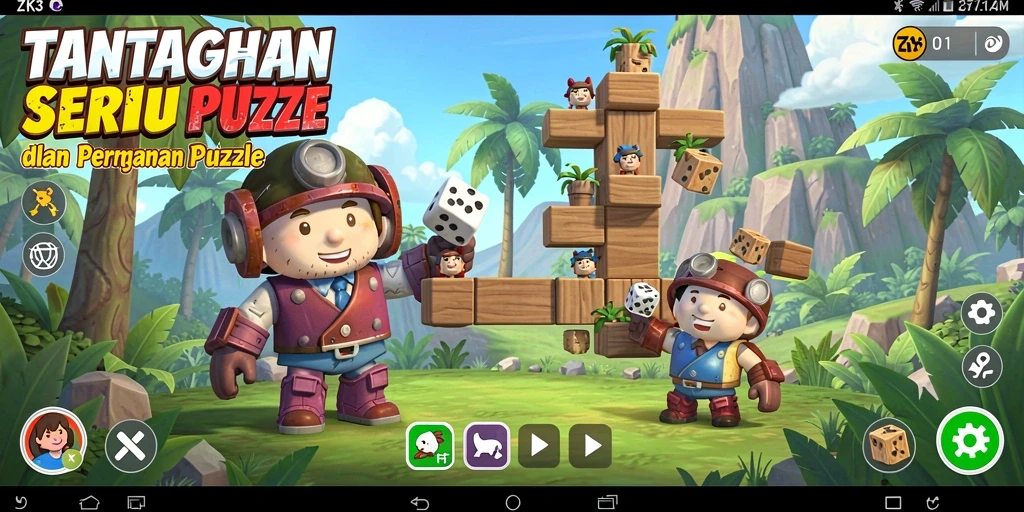 Screenshot ZK3 menampilkan gameplay menarik dan tantangan puzzle.